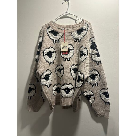 Target x Woolrich Adult Sheep Print Pullover Sweater Size L - Picture 6 of 9